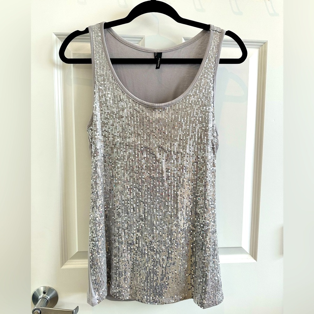 Maurices Silver Sequin Tank (L)